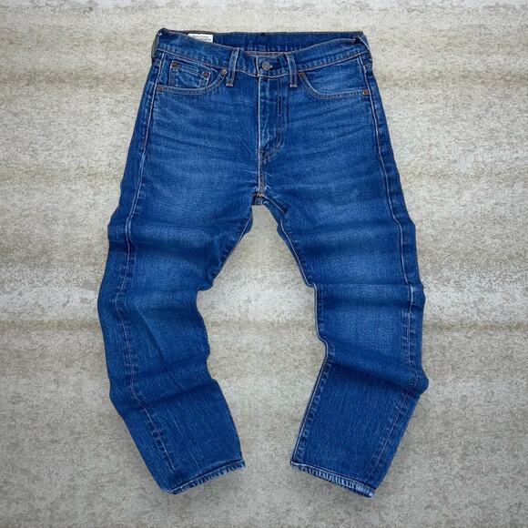 Vintage Y2K Big E Levis 510 Jeans 30x34 Slim Fit Tapered Ankle Dark Wash Denim - Picture 2 of 5